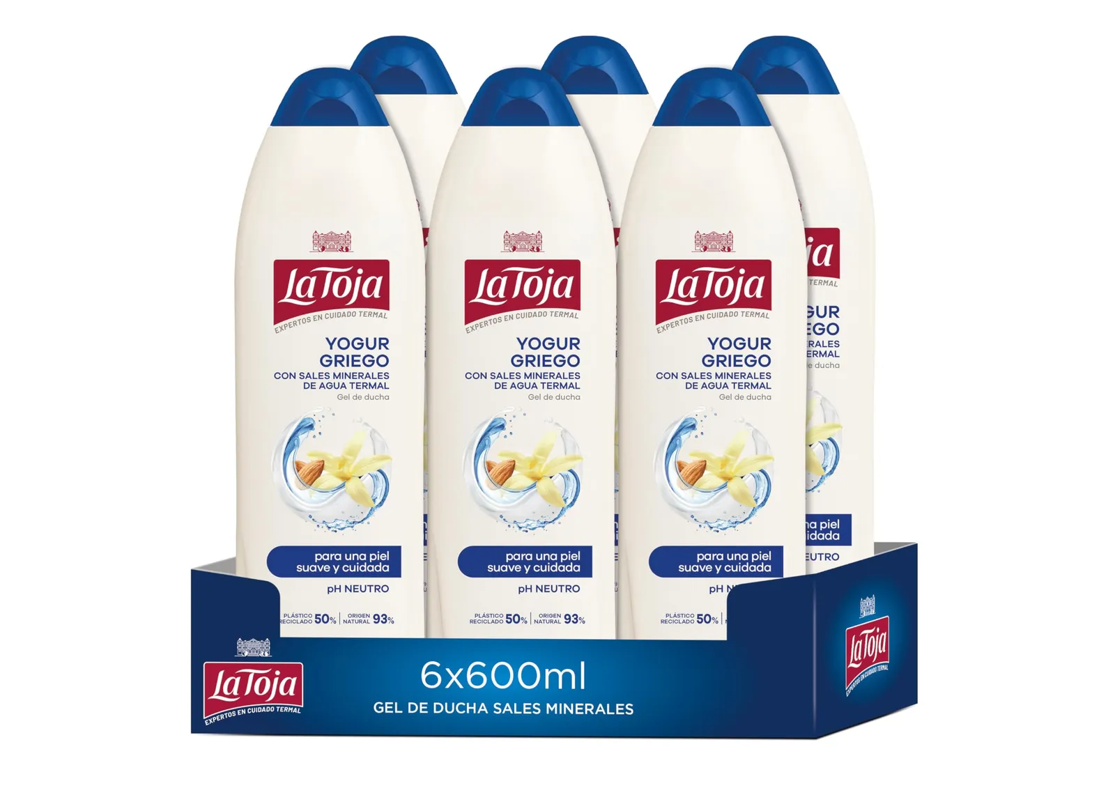 Pack 12 Geles Ducha La Toja Yoghurt Griego 600ml