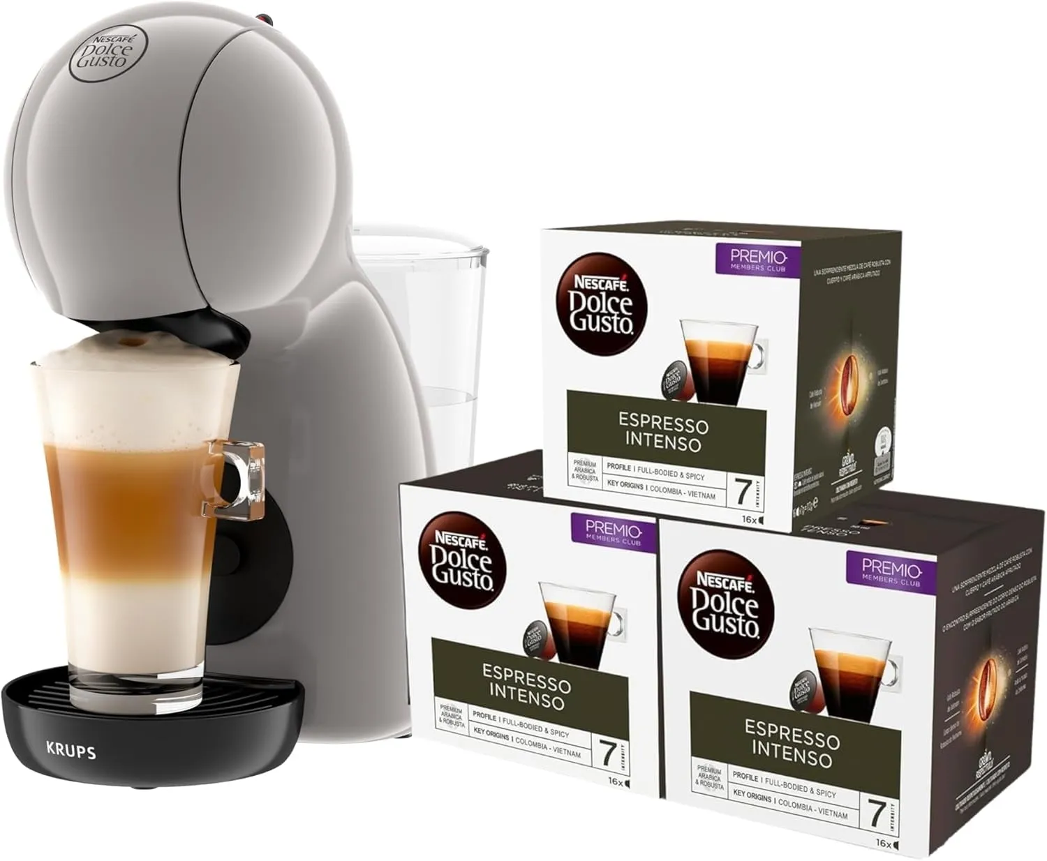 Cafetera Krups Piccolo XS Dolce Gusto + 3 packs de café