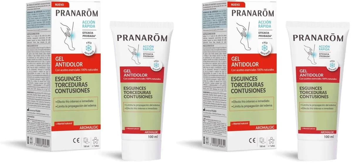 PRANAROM Aromalgic Gel Antidolor - 2 x 100ml - Esguinces y Contusiones - Aceites Esenciales AEQT
