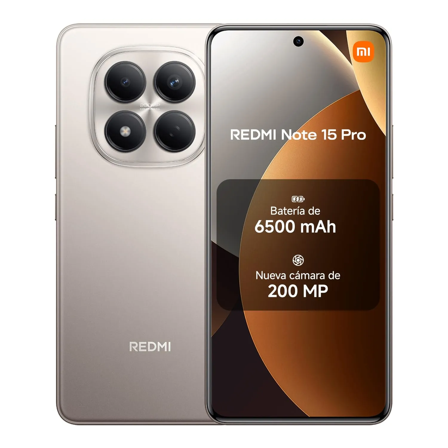 XIAOMI REDMI Note 15 Pro 8+256GB 6.77" AMOLED FHD+ 200MP 6500mAh Titanio (ES)