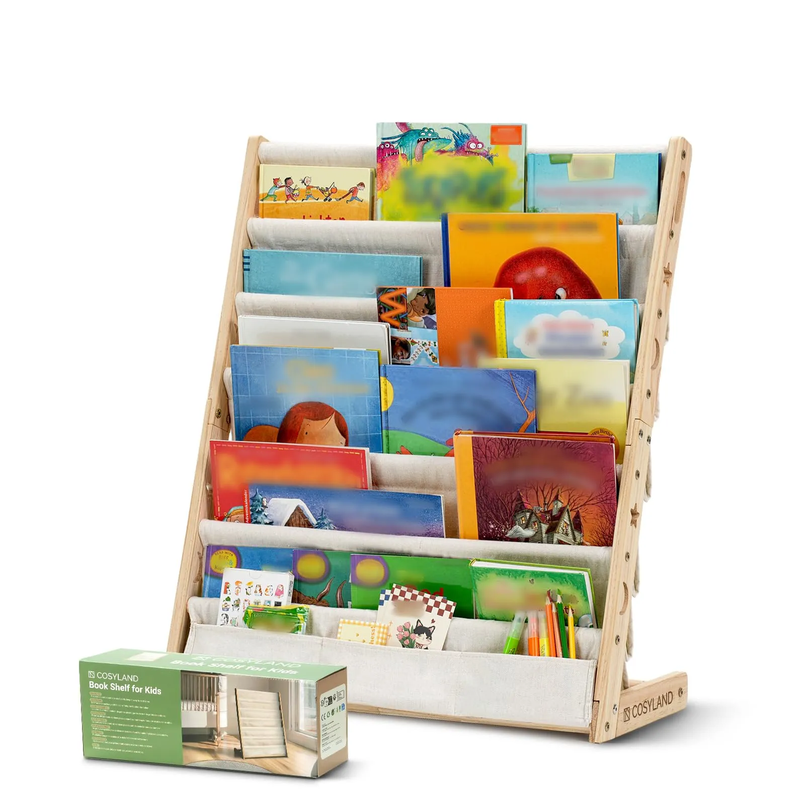 COSYLAND Librería Infantil 6 Niveles, Organizador Libros Habitación Niños