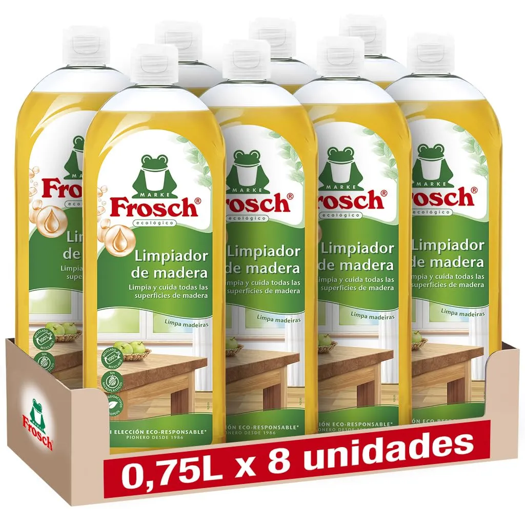 Frosch Limpiador Madera Ecológico Pack 8x750ml Spray - Pino y Naranja