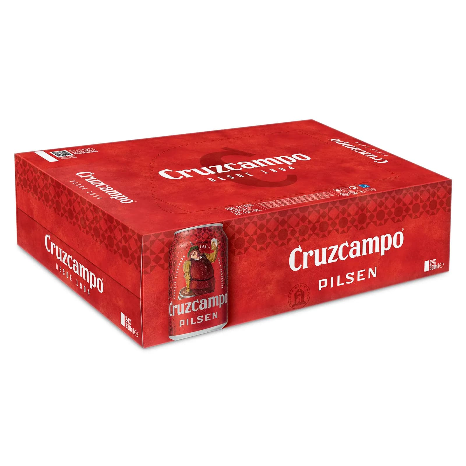 24 Latas Cerveza Cruzcampo Pilsen 330 ml