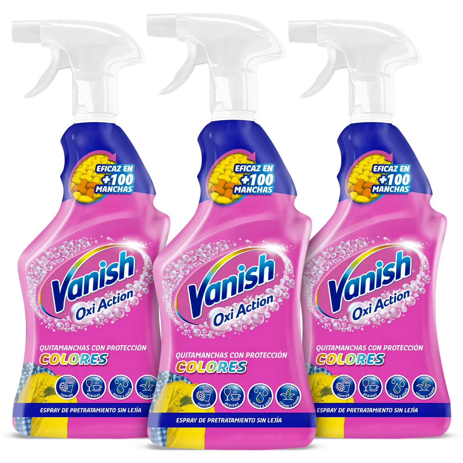Pack 9x Vanish Oxi Action Quitamanchas Ropa Spray 750ml