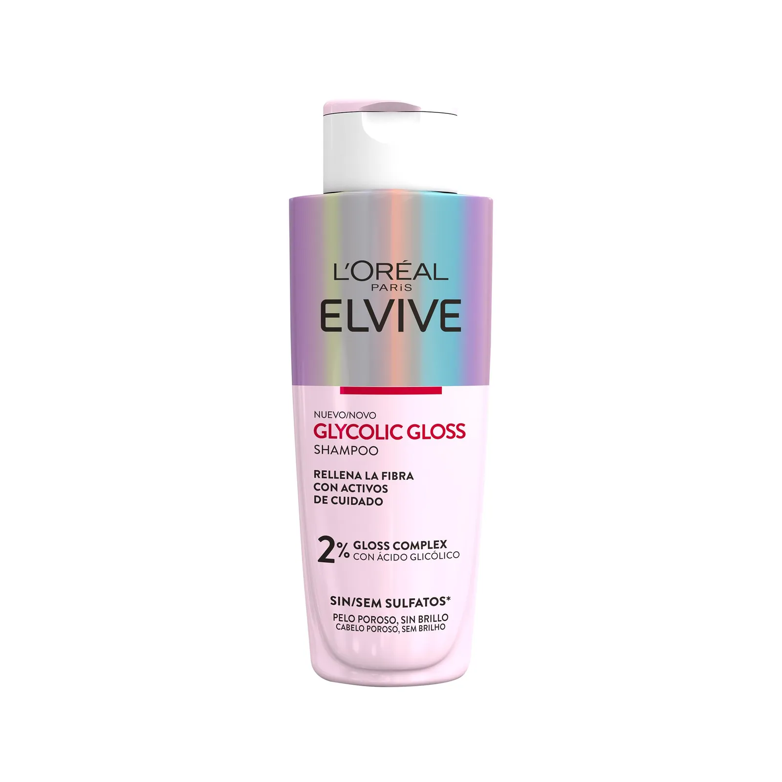 Pack de 2 champús L'Oréal Paris Elvive Glycolic Gloss sin sulfatos