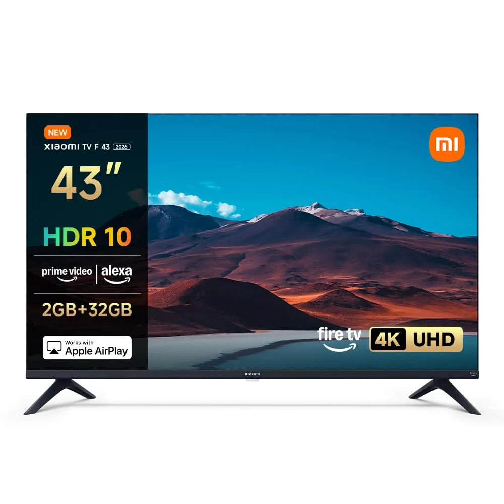 XIAOMI TV F 43: Smart TV 43" 4K UHD, Fire OS8, Alexa, HDR10, 2GB+32GB, AirPlay
