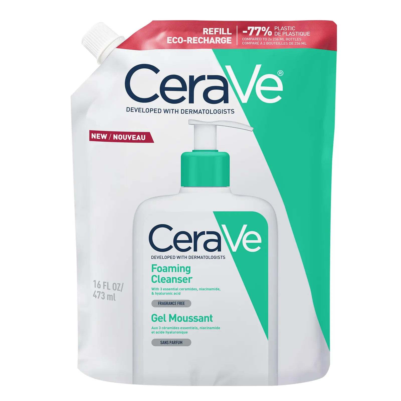 Pack 2x CeraVe Gel Limpiador Espumoso 473ml