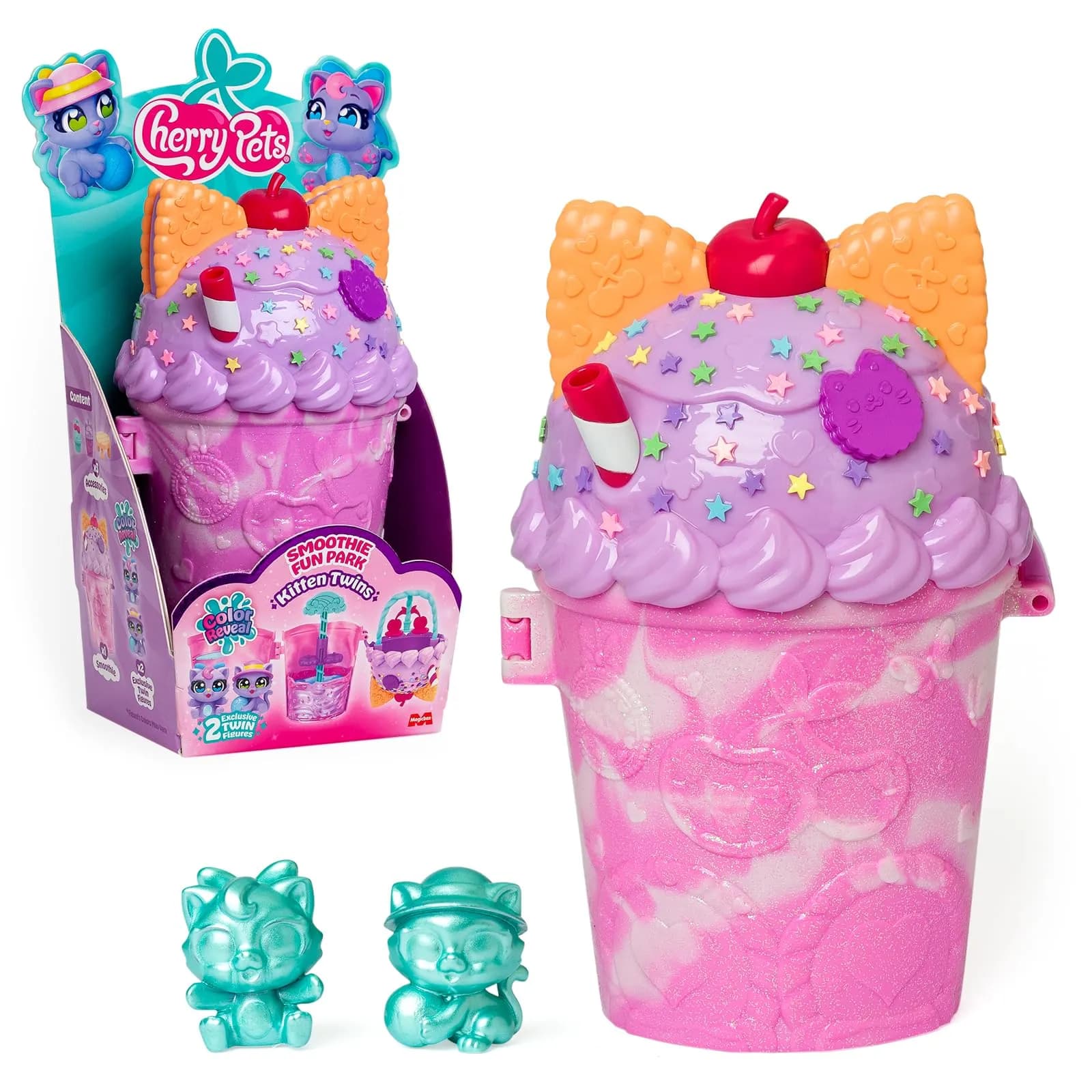 Set de Figuras Playmobil 70599 - Smoothie Fun Park Kitten Twins