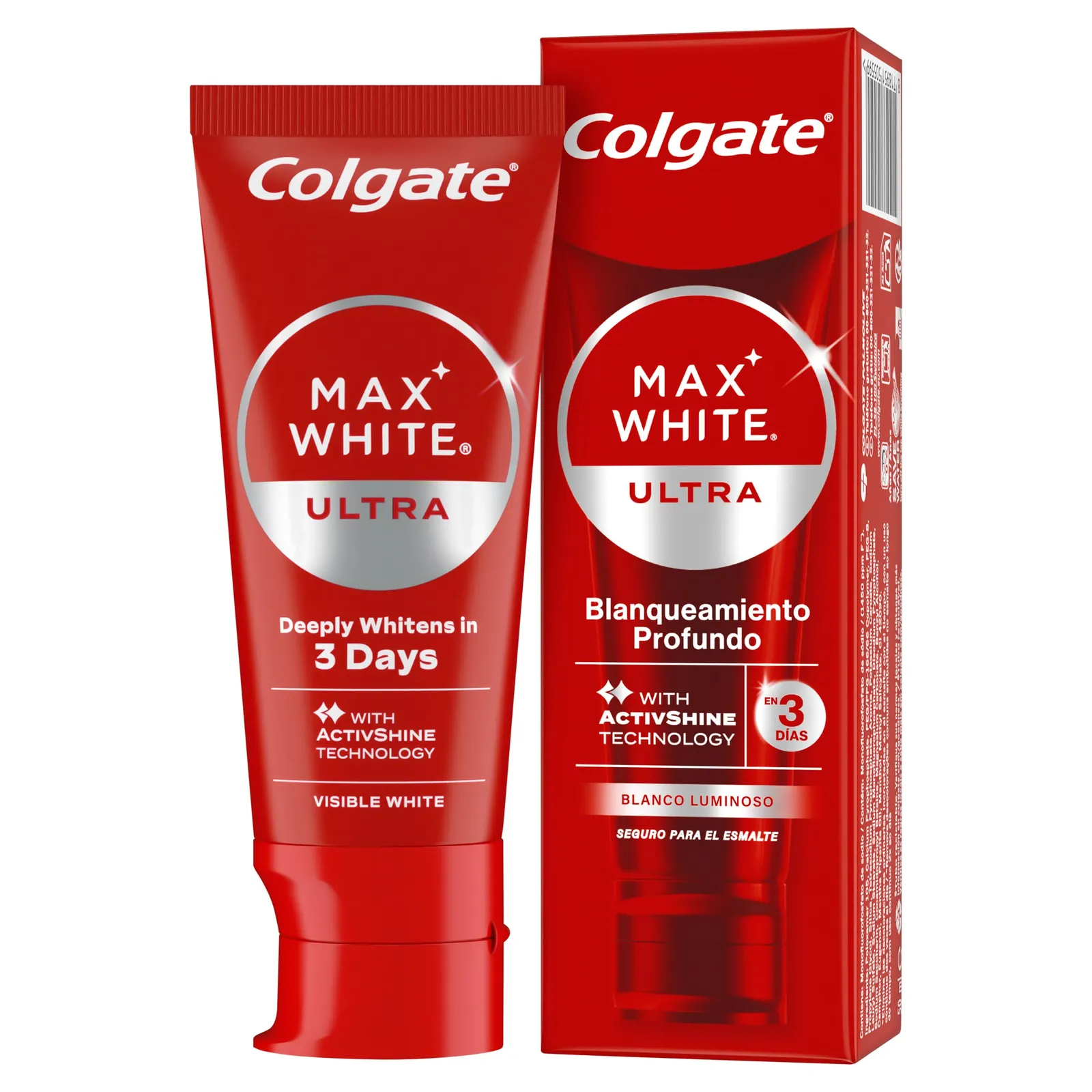 Pack 2x50ml Dentifrico Colgate Max White Ultra Active Foam