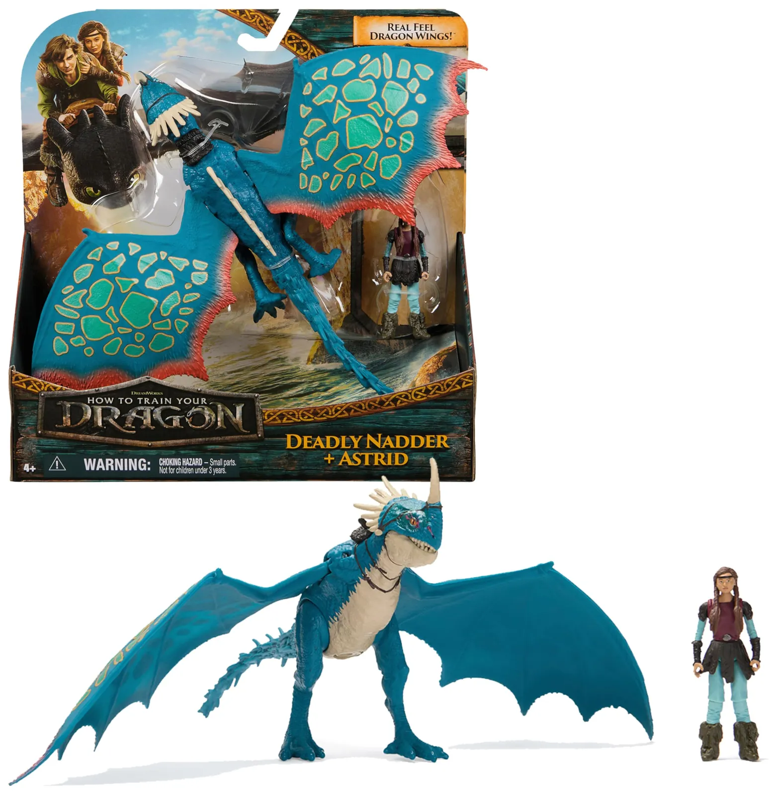 Pack Figura Dragón Nader Mortífero y Astrid - Dreamworks Dragons