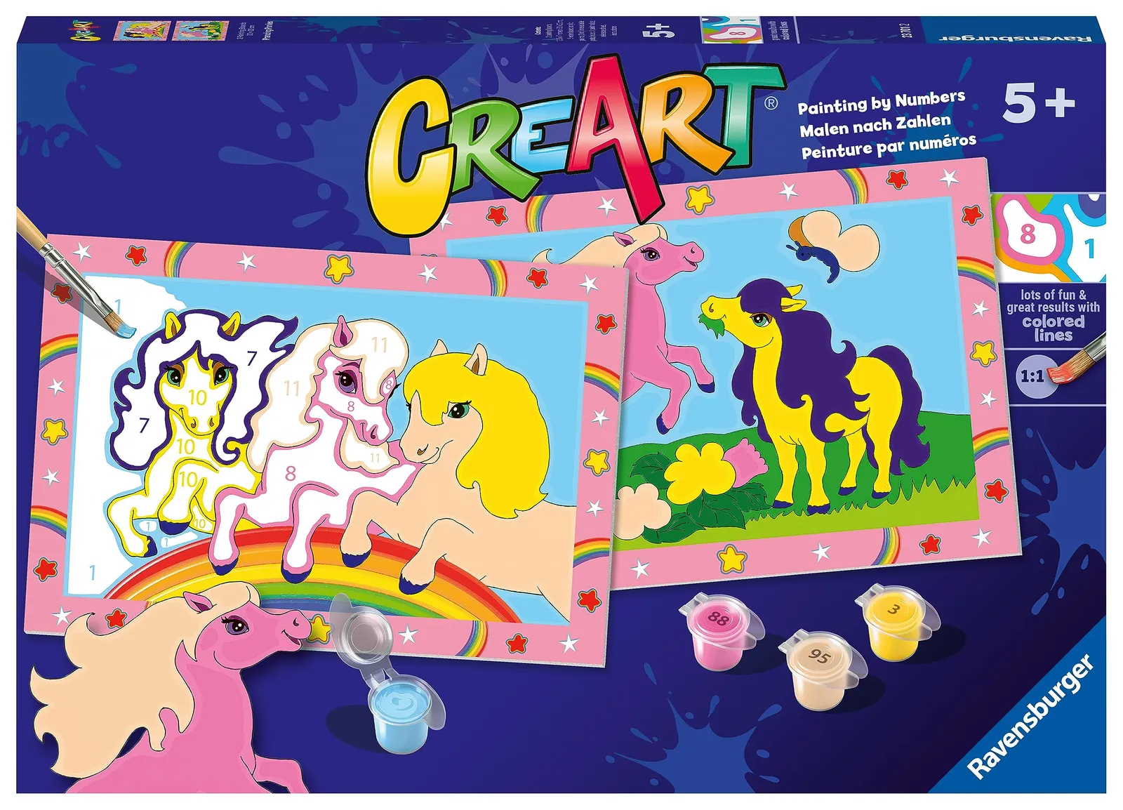 Kit de Pintura Ravensburger CreArt Junior Caballos para Niños