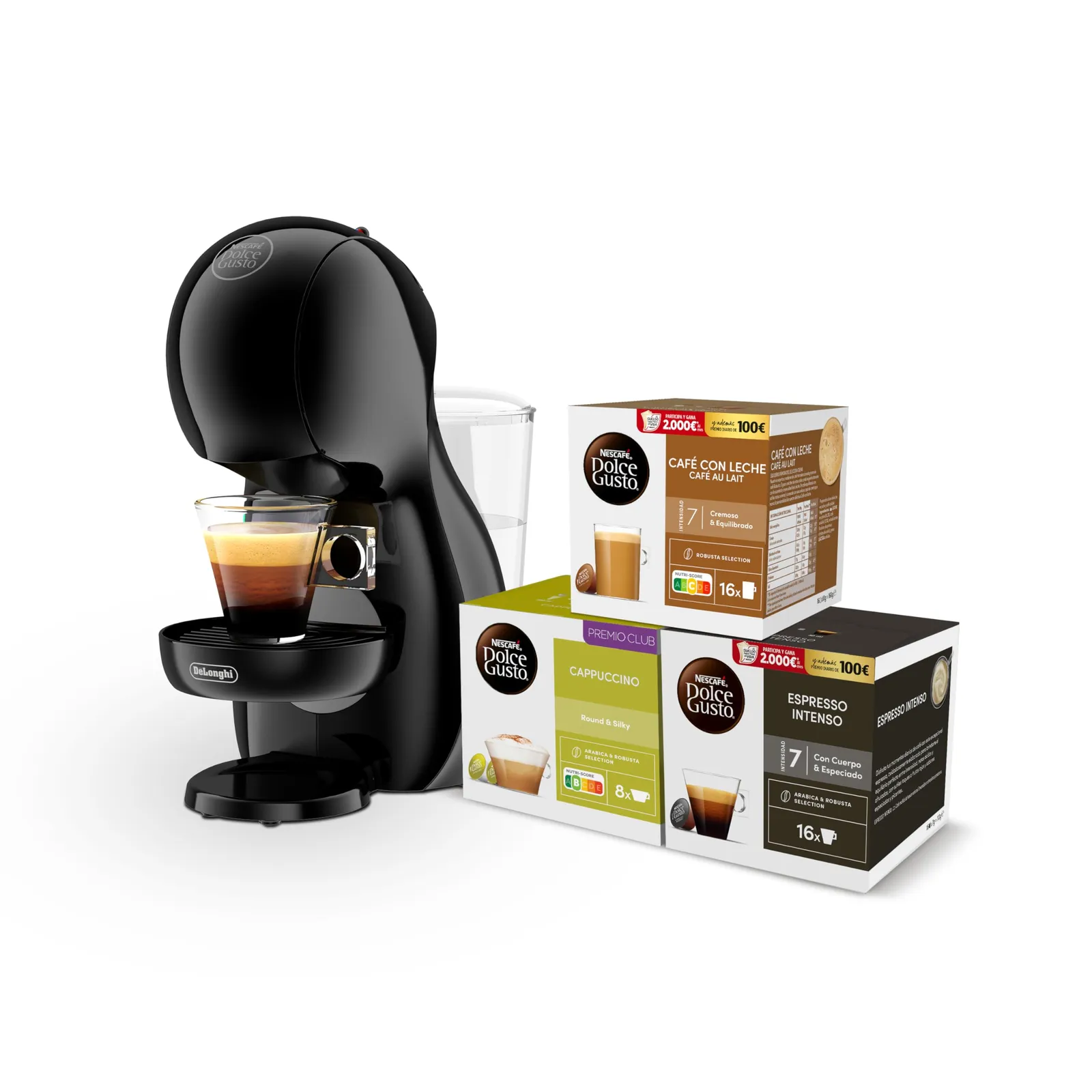 Cafetera Cápsulas De'Longhi Dolce Gusto Piccolo XS + 3 Packs Cápsulas
