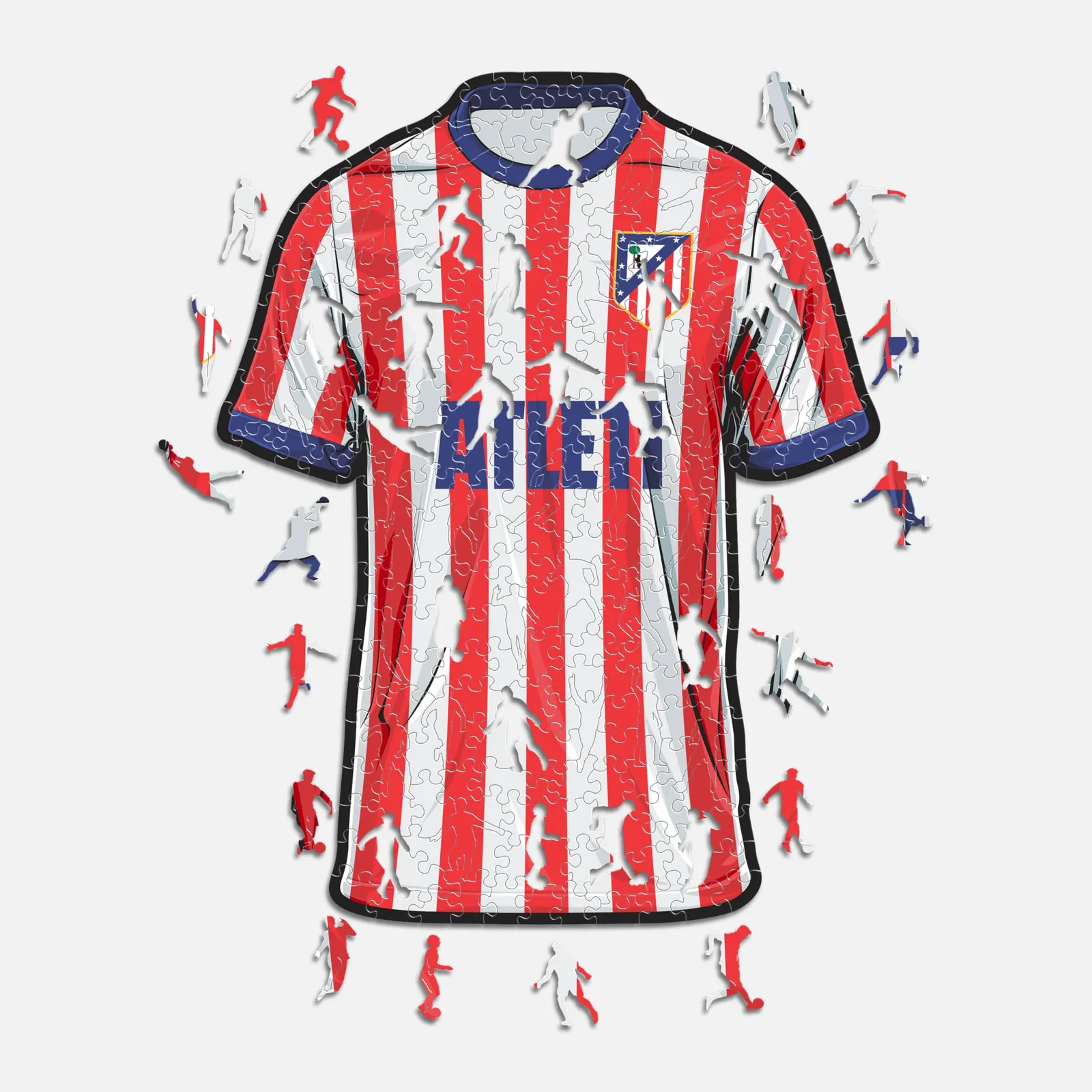 Rompecabezas de Madera Iconic Puzzles Atlético Madrid, 500 Piezas, Licencia Oficial