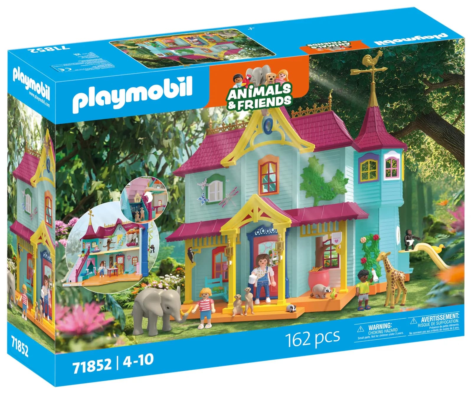 PLAYMOBIL Villa Multicolor de Animales 71852 - Juguete a partir de 4 años
