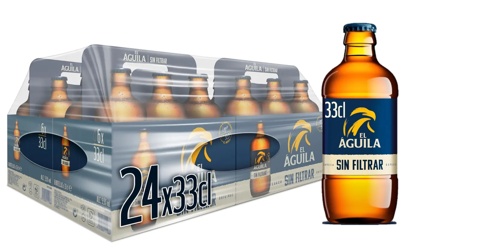 Pack 48 x 33cl Cerveza El Águila Especial Sin Filtrar