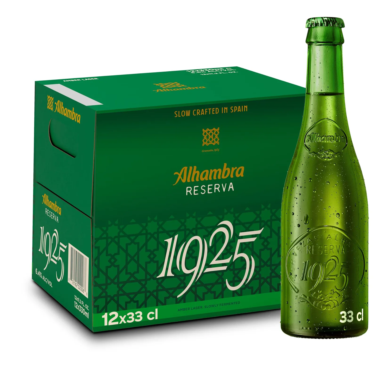 Pack 12 Cervezas Alhambra Reserva 1925 33cl 6.4%