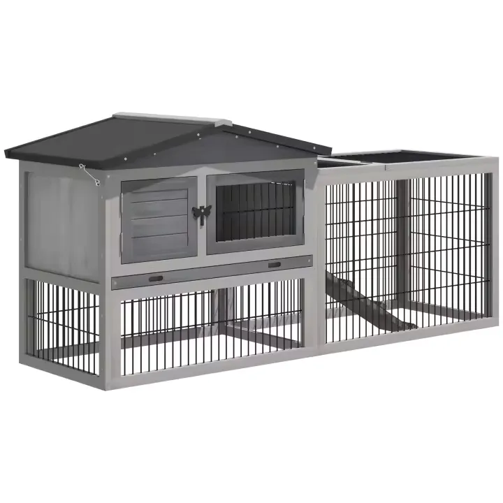 Oferta Conejera Exterior Madera 150x52x68cm con Cupón 8€