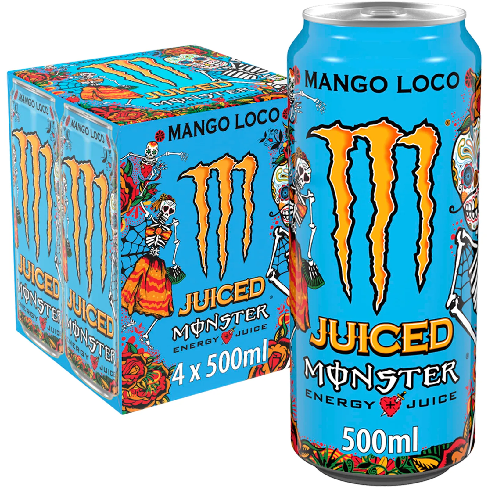 Pack 8x 500ml Bebida Energética Monster Mango Loco