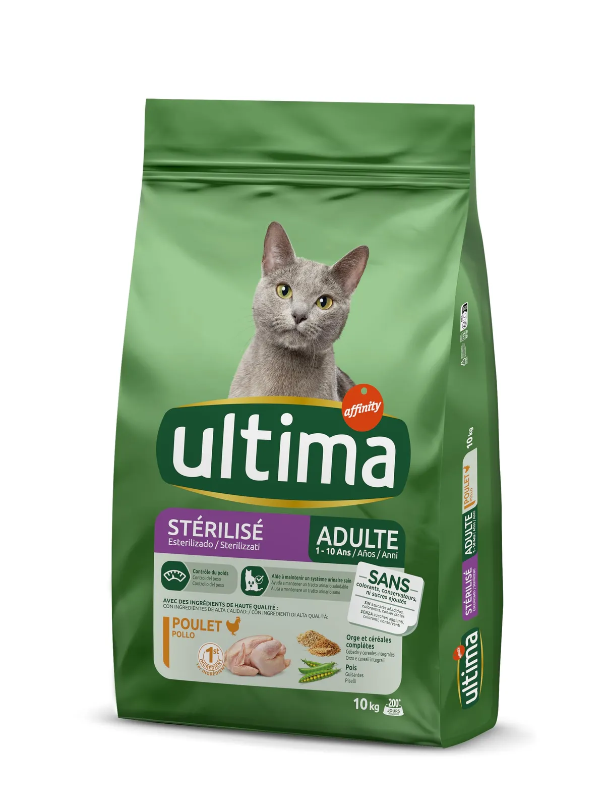 Pienso Ultima Esterilizado Pollo para Gatos, 10kg