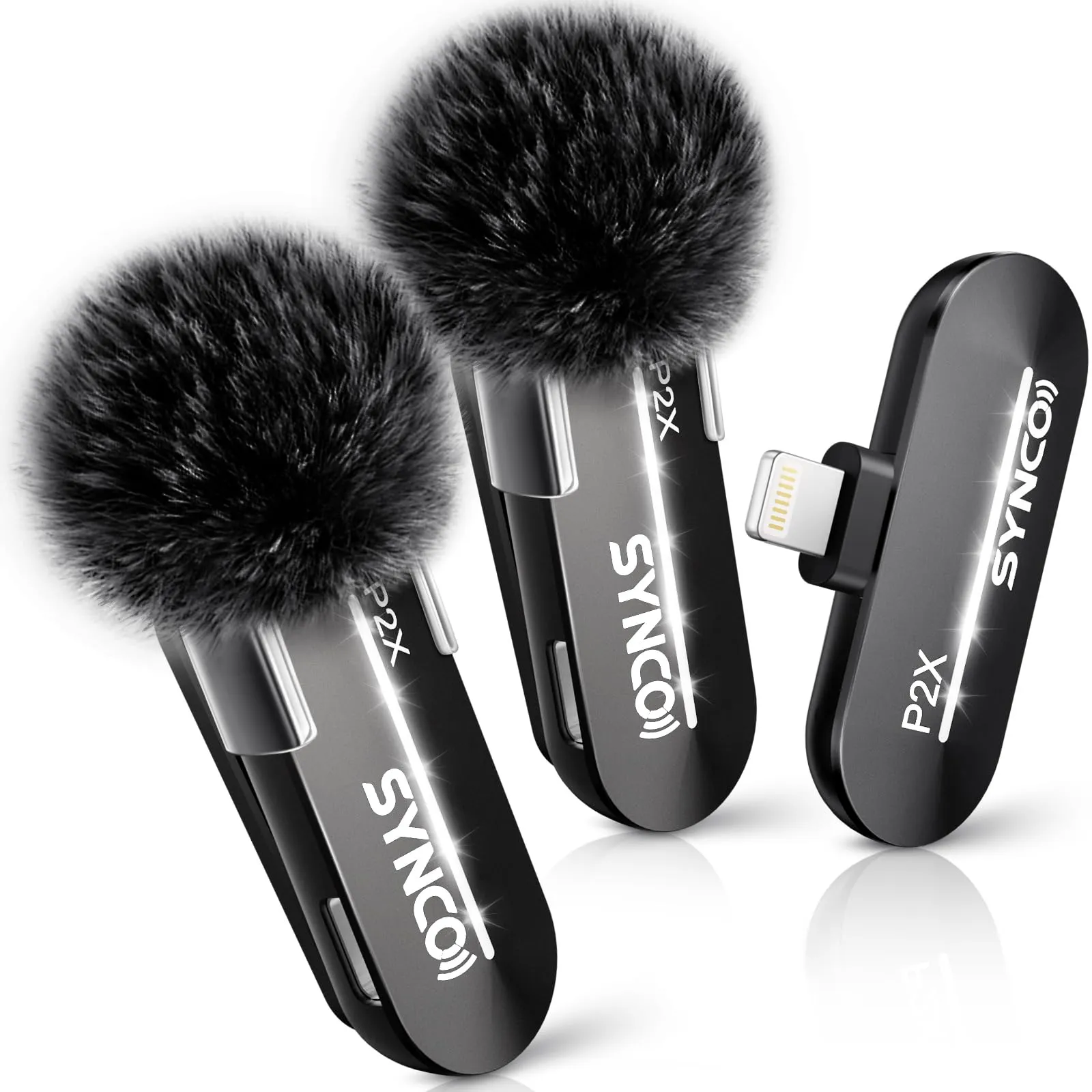 SYNCO P2XL Micrófonos de Solapa Inalámbricos (2uds) para iPhone