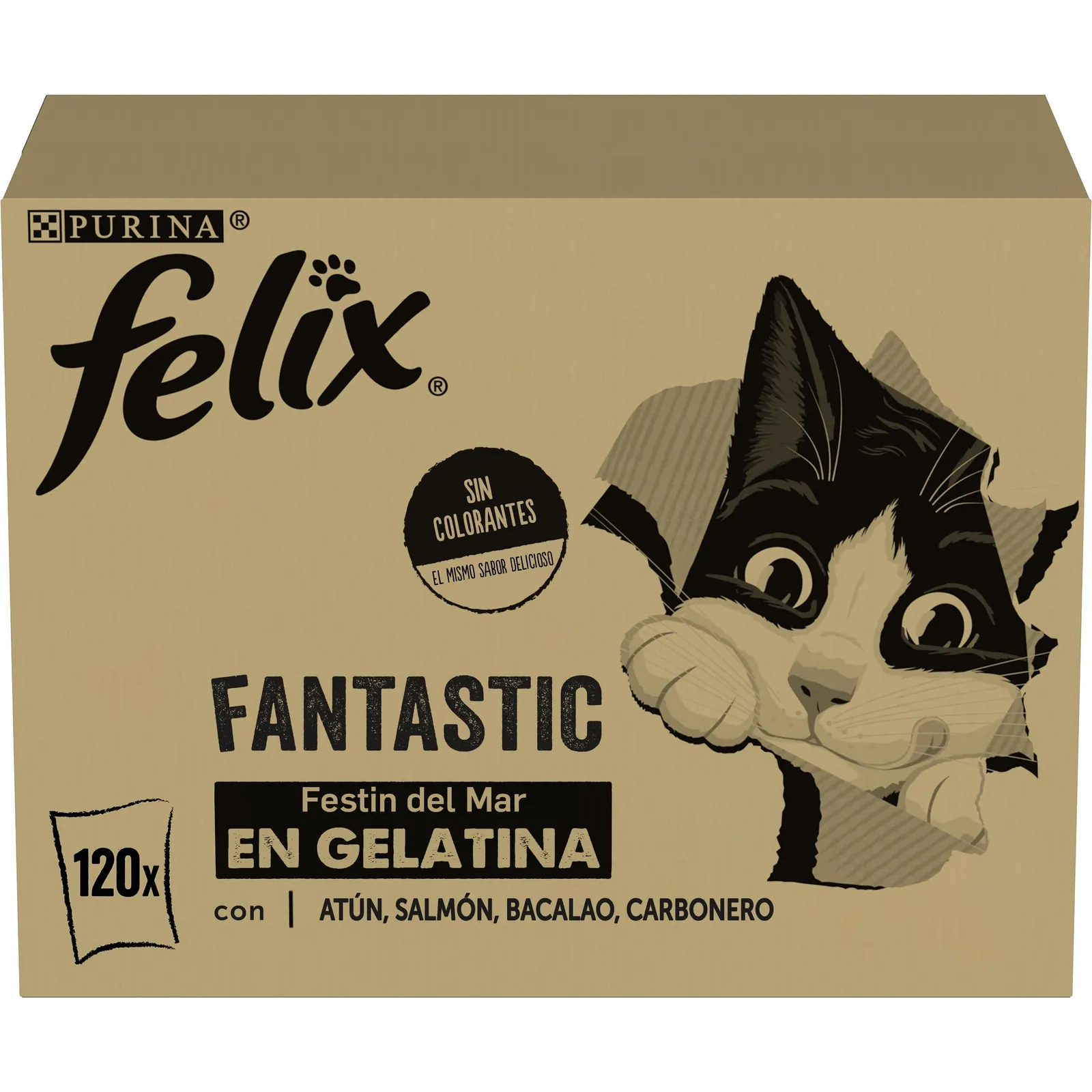 Felix Fantastic Comida Húmeda Gato Adulto Surtido 120 Sobres x 85 g