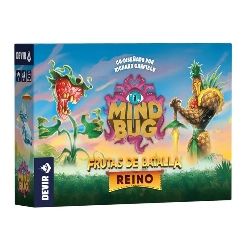 Mindbug: Frutas de Batalla - Reino. Juego de mesa independiente o combinable