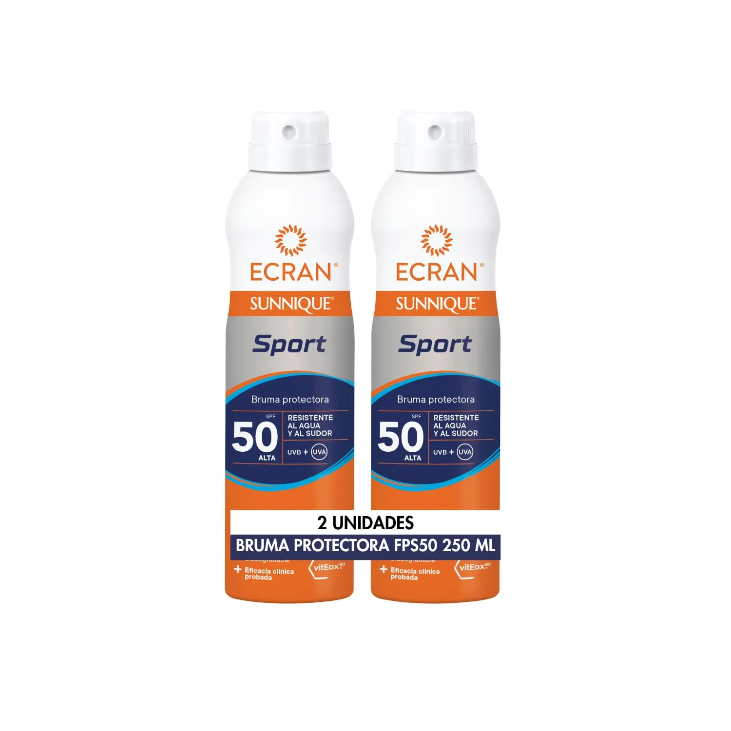 Pack 4x Ecran Sunnique Sport Bruma Solar SPF50 250ml