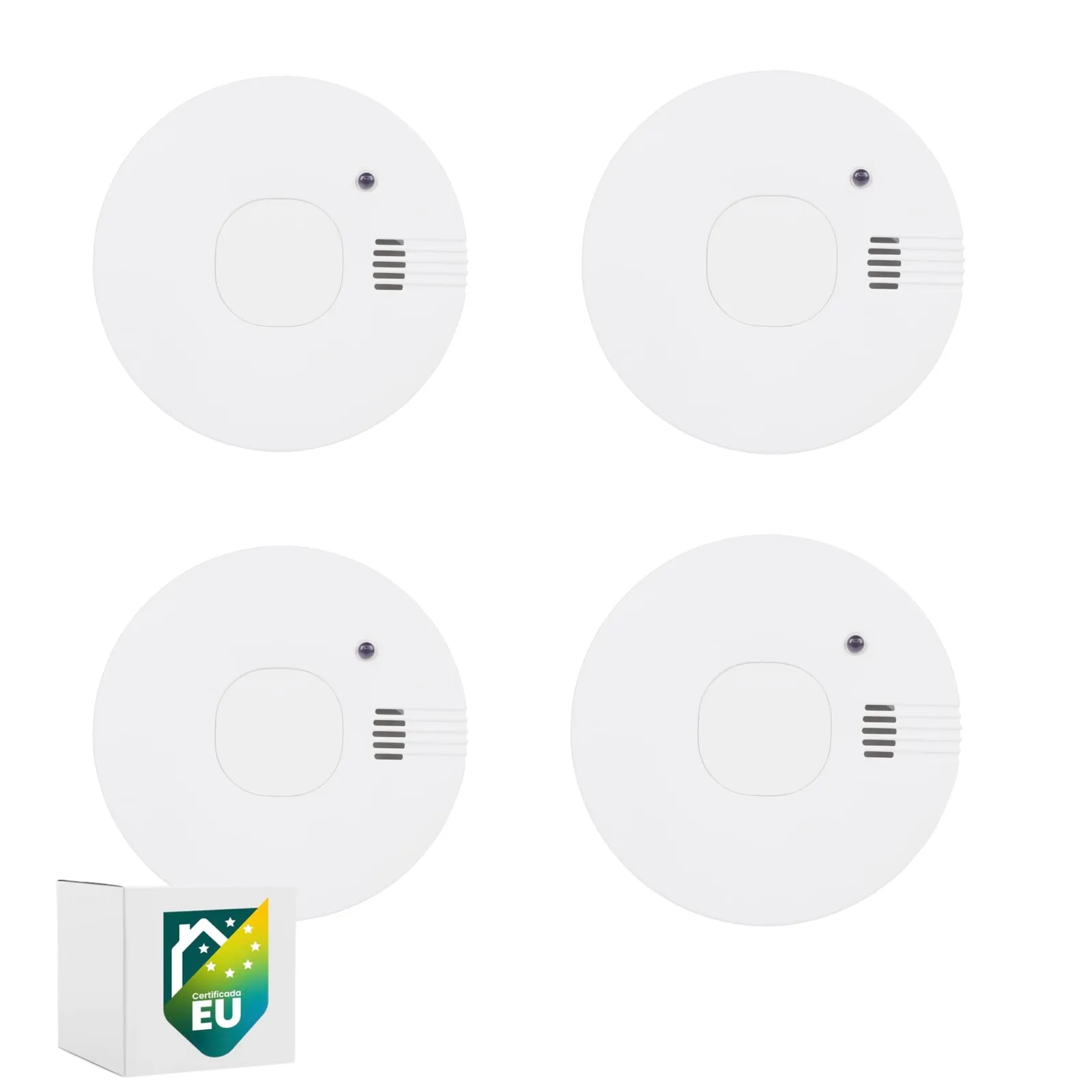 Smartwares Juego 4 Detectores Humo FSM-11754, Pilas 5 Años Duración