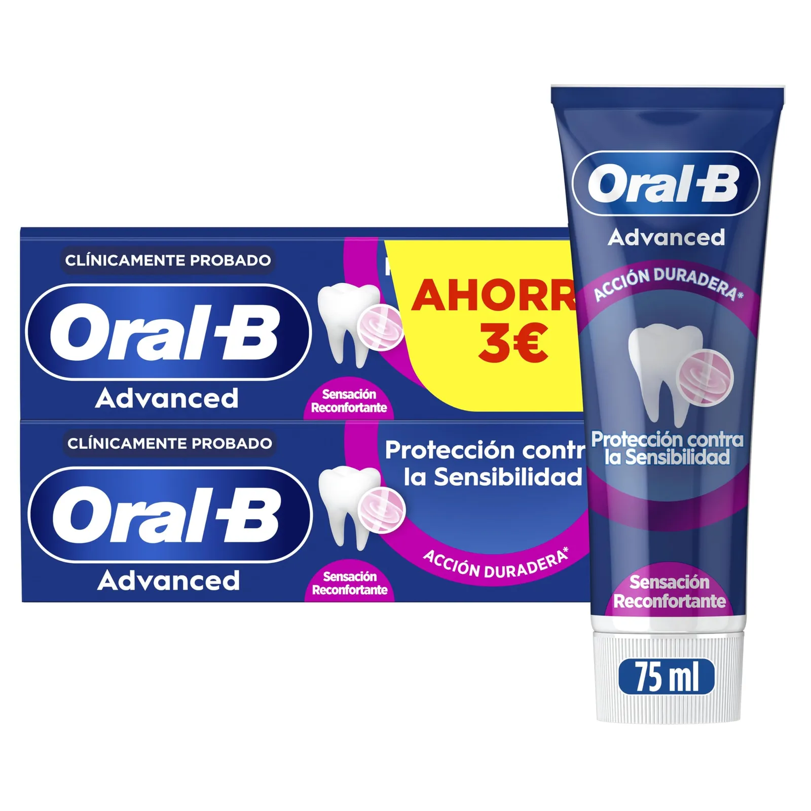 Pack 2x Oral-B Advanced Sensibilidad Pasta Dientes 75ml