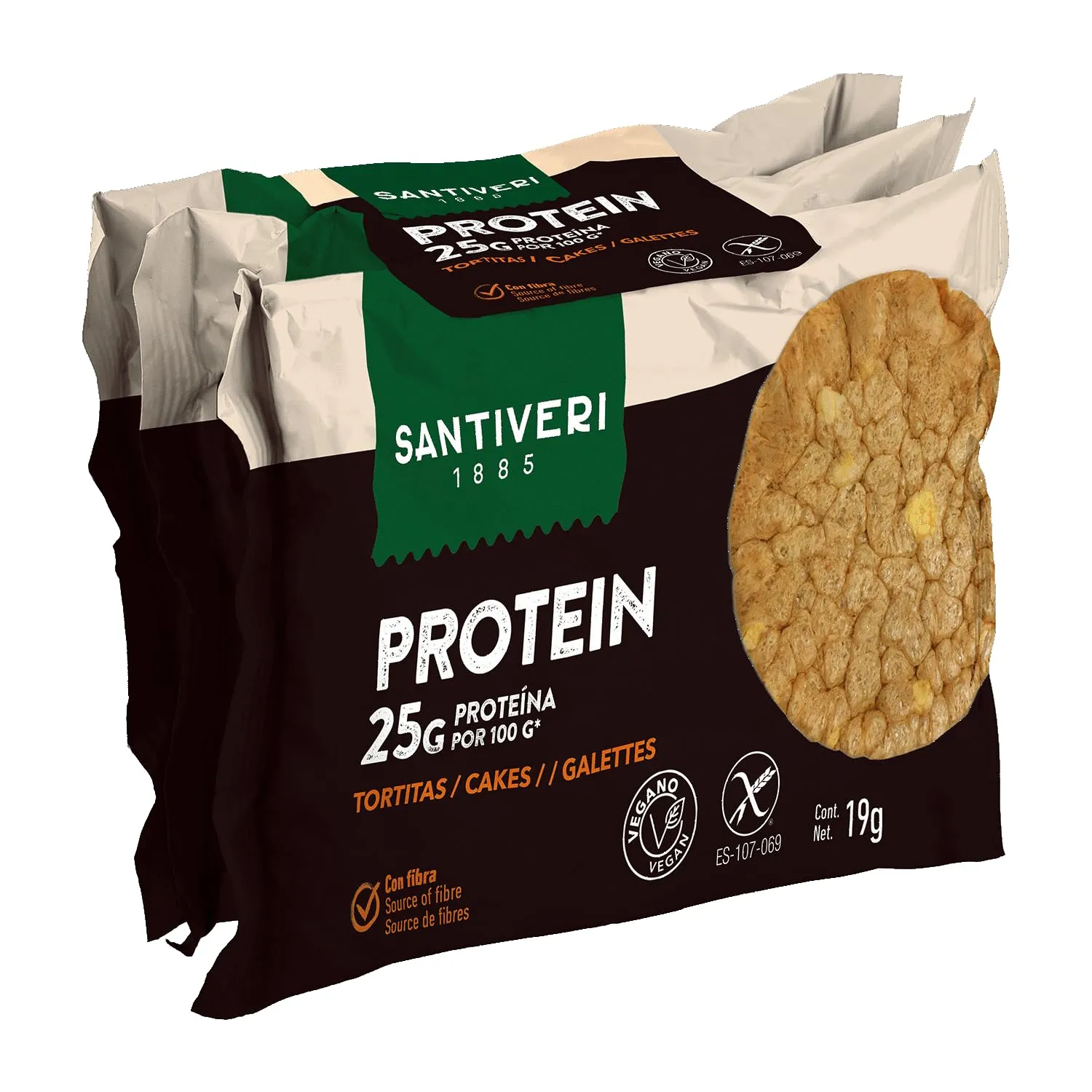 Pack 2x Santiveri Tortitas Proteicas 57g