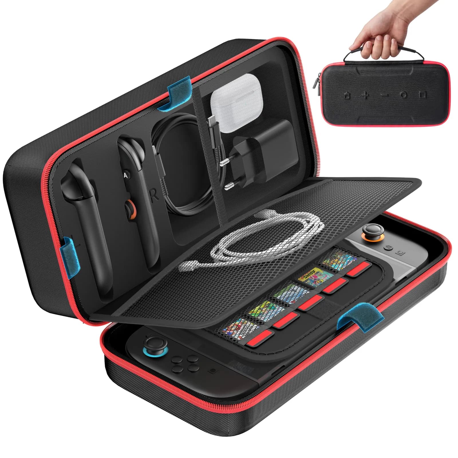 Funda OIVO para Nintendo Switch 2: Capacidad 26 juegos, accesorios y Joy-Cons