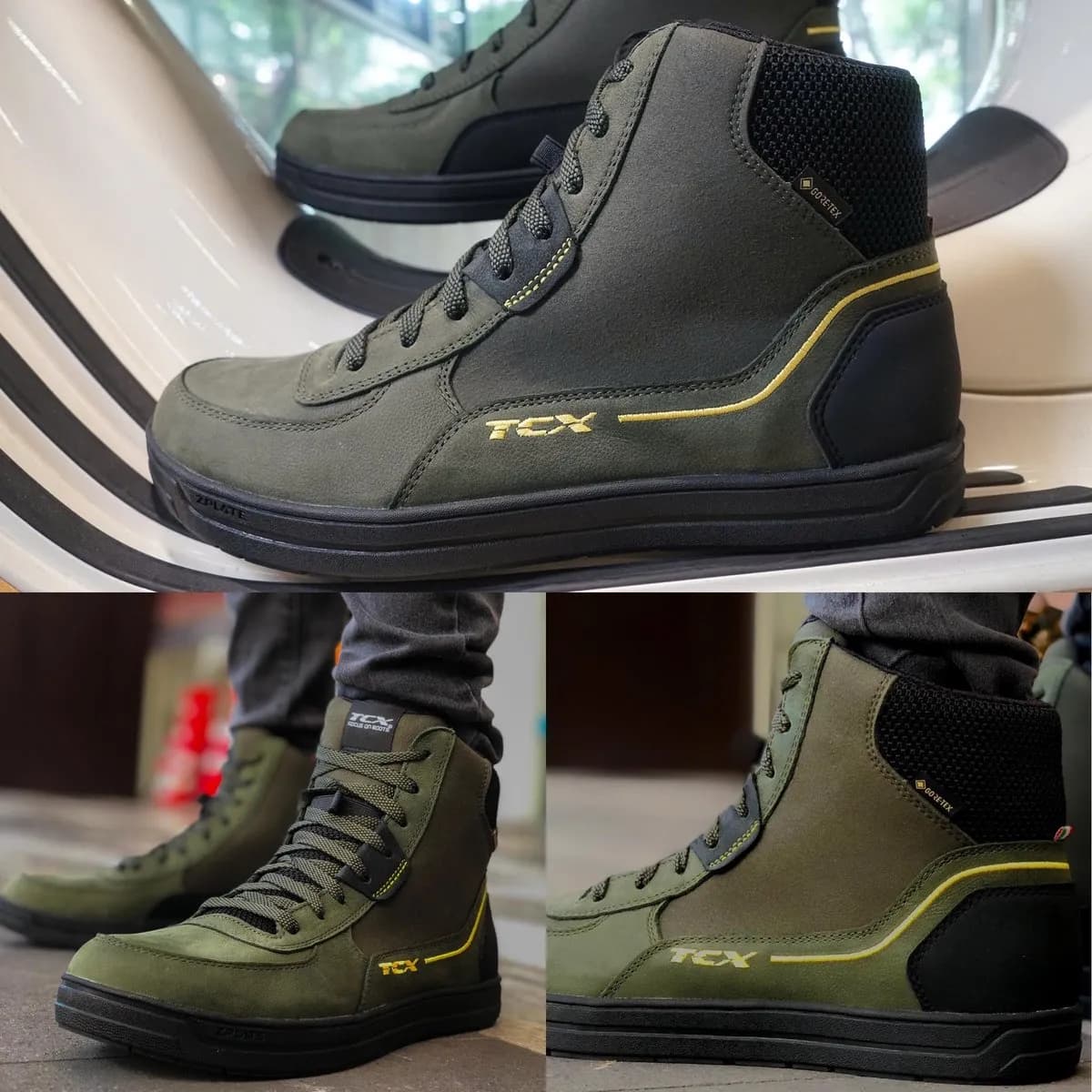 Botas de moto TCX Mood 2 GTX de cuero con GORE-TEX y protecciones D3O