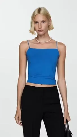 Top de tirantes con cuello recto - 3.99€