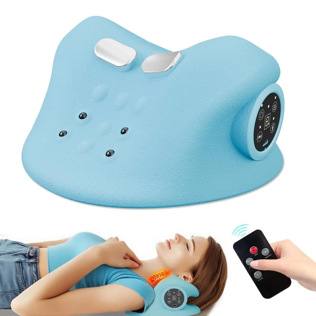 Masajeador Cervical Envolvente con Calor y 8 Imanes