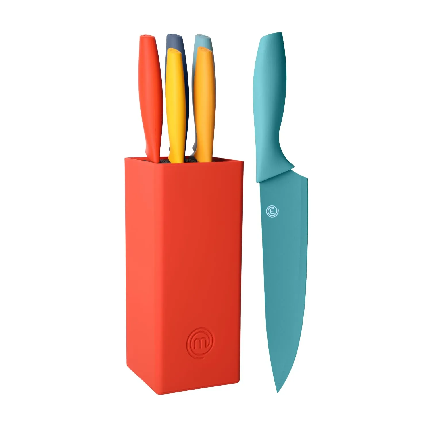 Set de 5 Cuchillos de Cocina MasterChef con Soporte Universal y Hojas de Acero Inoxidable