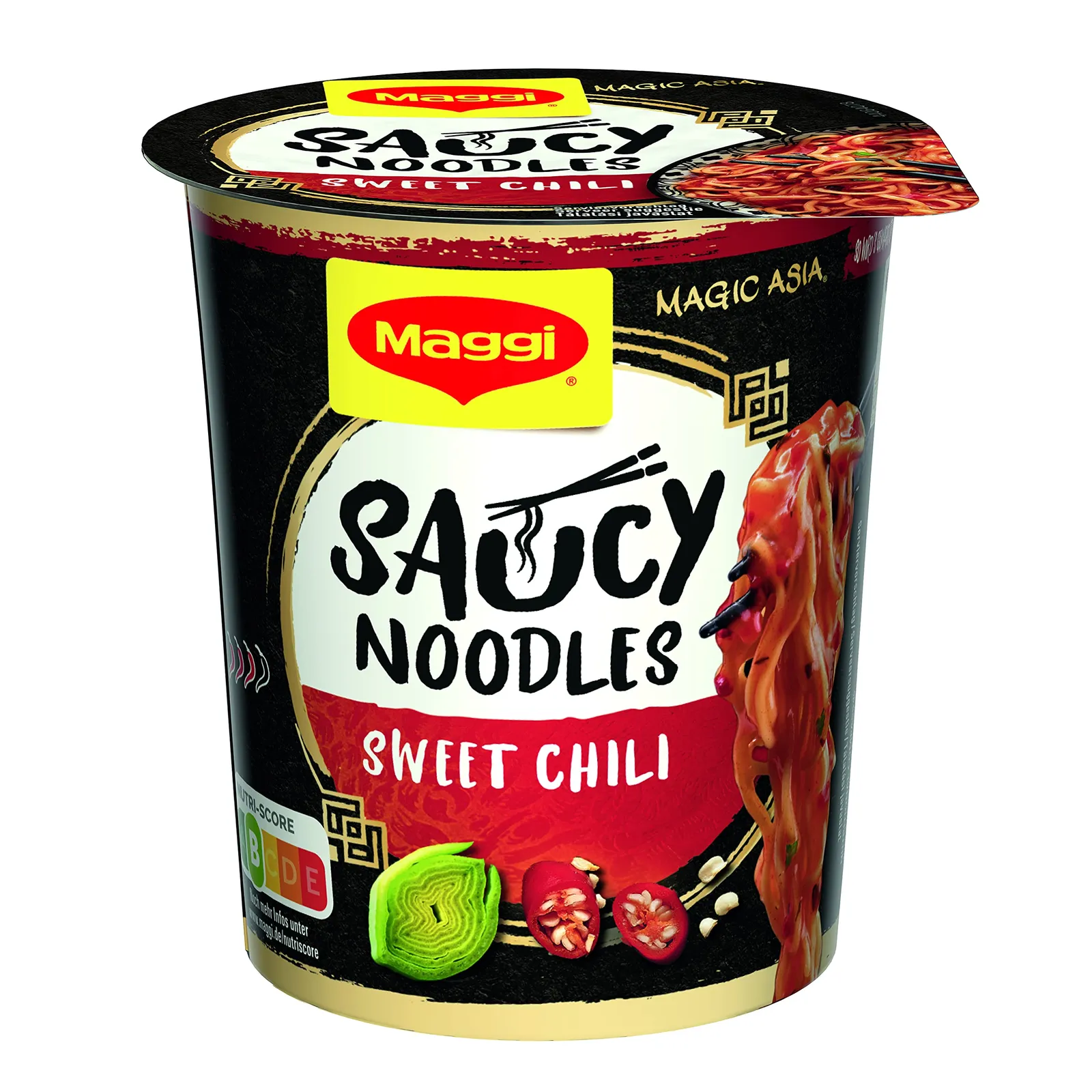 Pack 8 Cuencos Maggi Fusian Noodles Sweet Chili 8x75g