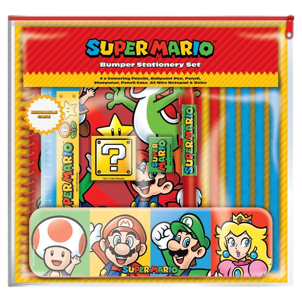 Set de Papelería Super Mario Bumper