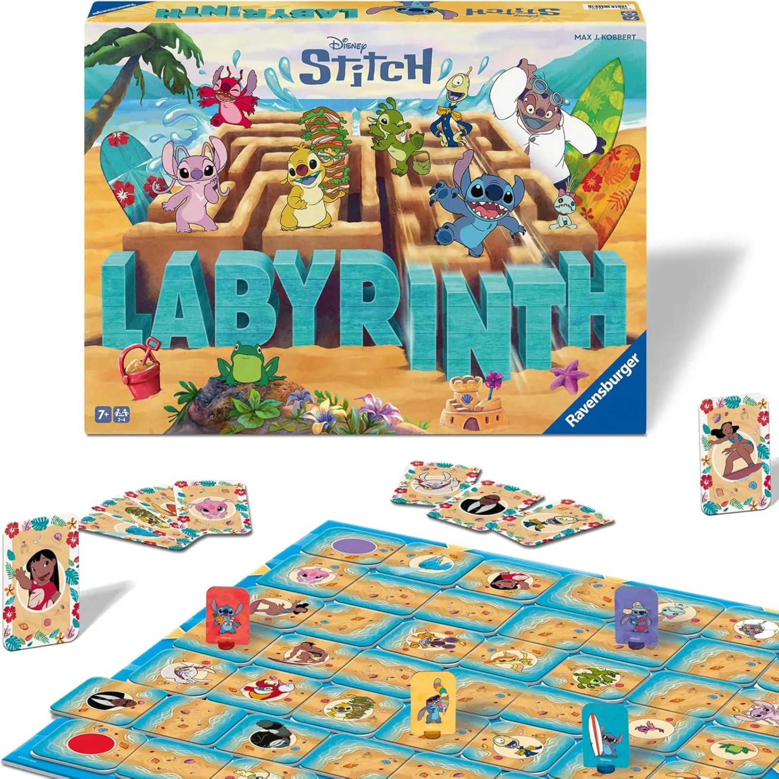 Ravensburger Laberinto Stitch: Juego de mesa para niños y adultos, 2-4 jugadores, 30 min