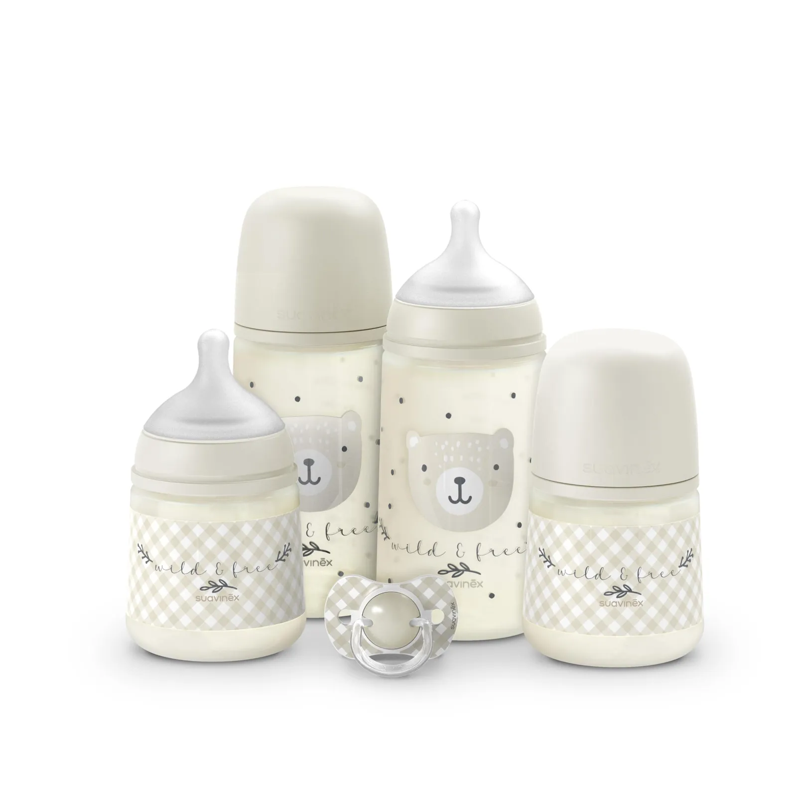 Suavinex Set Biberones Recién Nacido Wild&Free Beige 5 Piezas