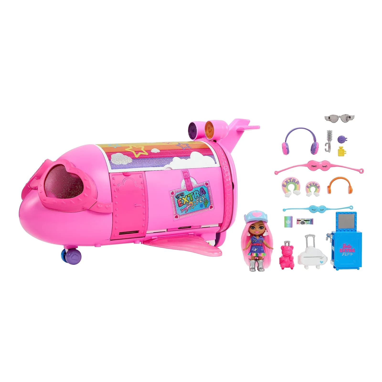 Avión Barbie Extra Fly con Muñeca y Accesorios