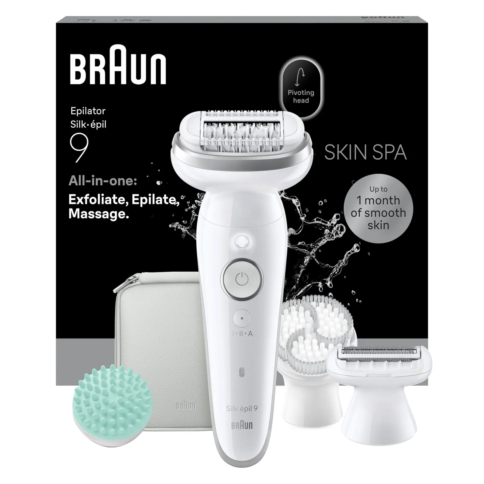 Braun Silk·épil 9 SkinSpa 9-080 Depiladora Eléctrica Mujer: Depila, Rasura y Recorta