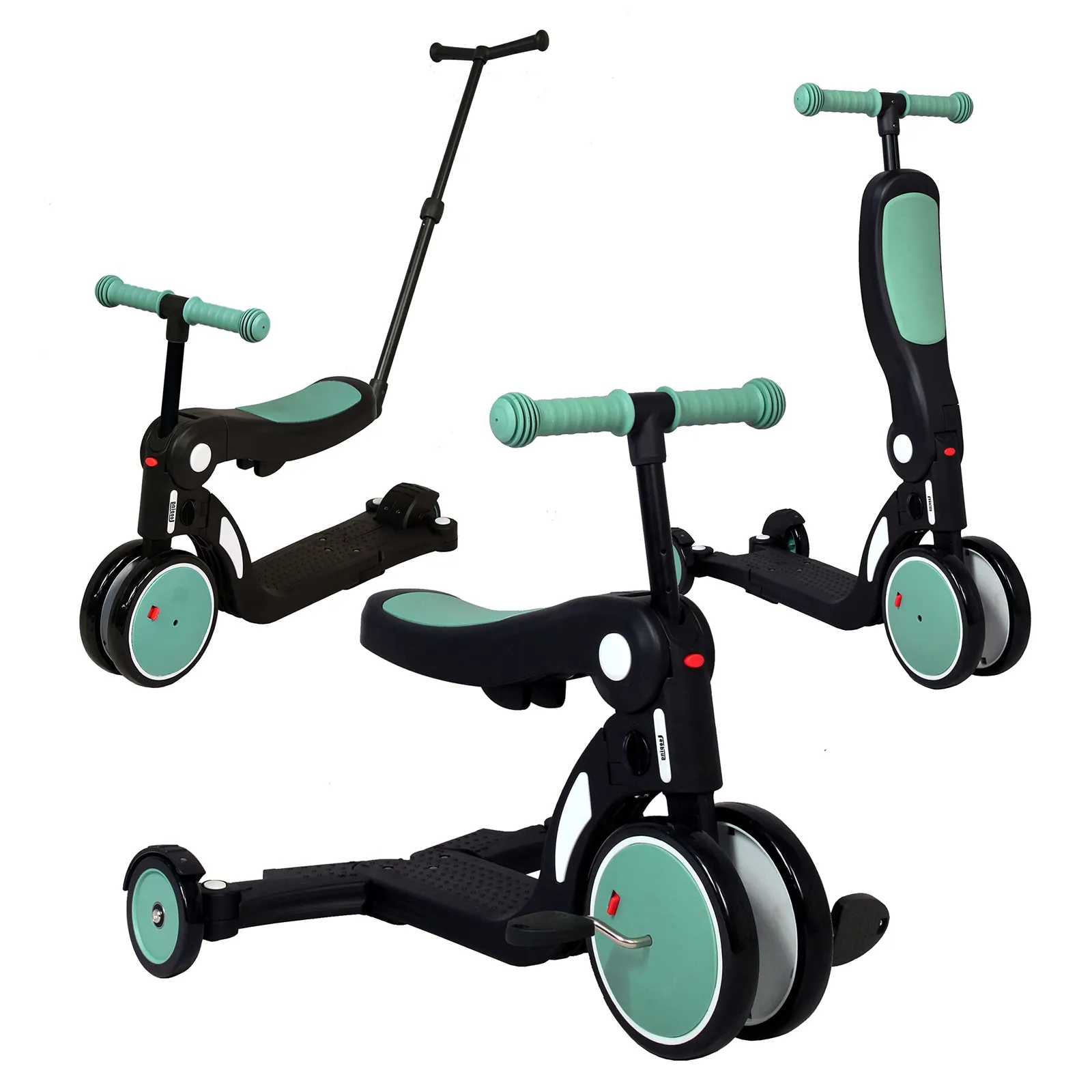 Triciclo evolutivo Loopin SCOOTIZZ 5 en 1 para niños - Verde