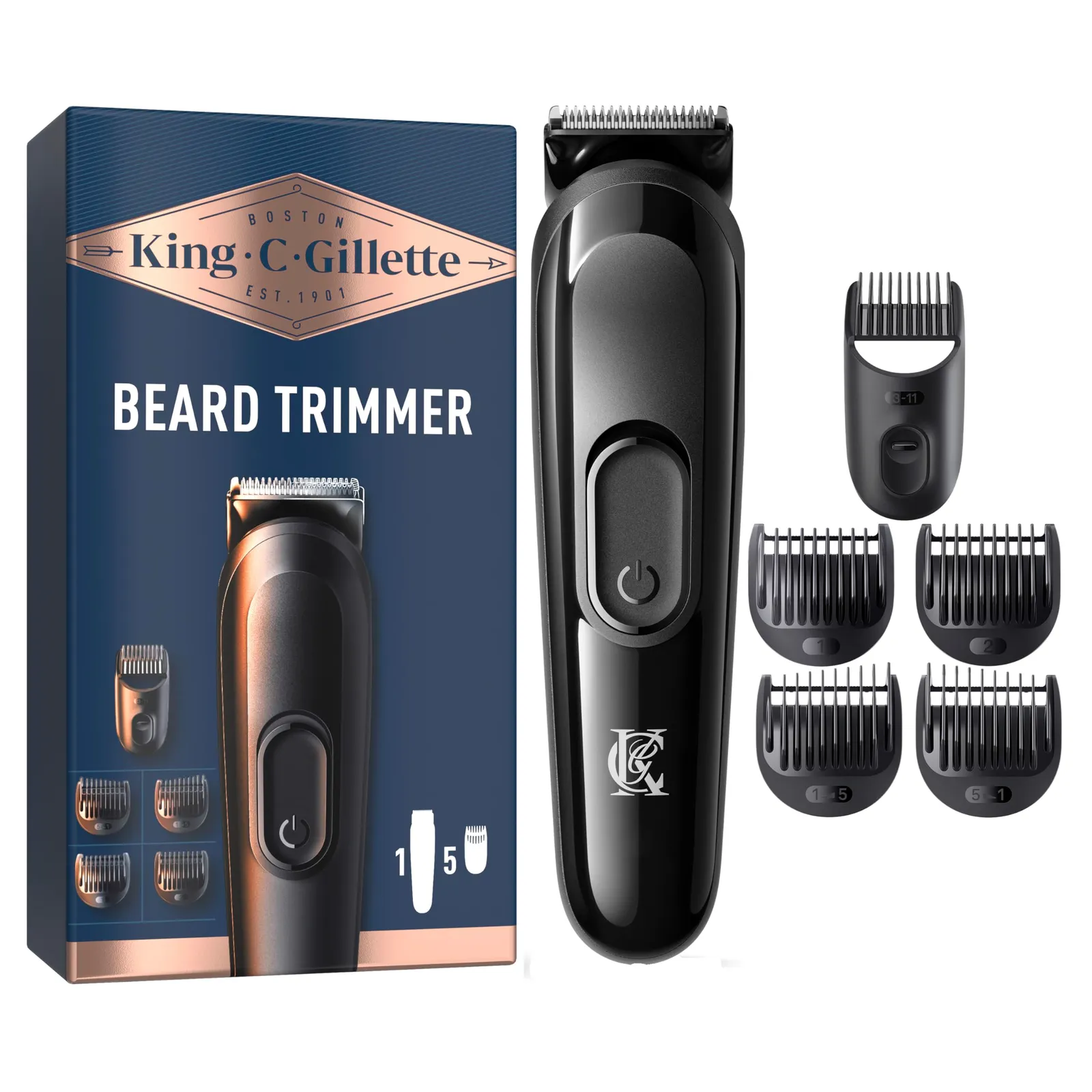 King C. Gillette: Recortadora de barba 3 en 1 para hombre