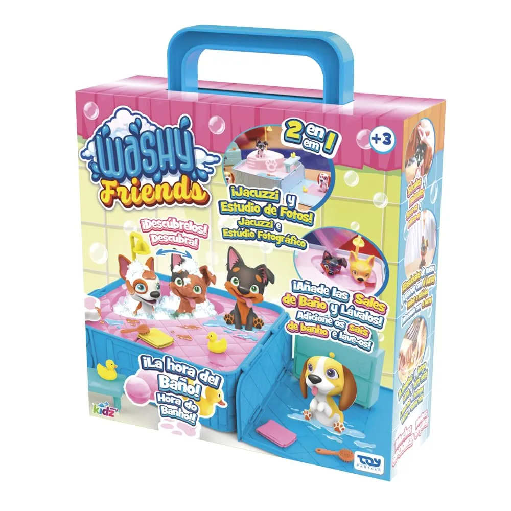 Playset Interactivo SPA y Baño 2 en 1 para Perritos Cachorros