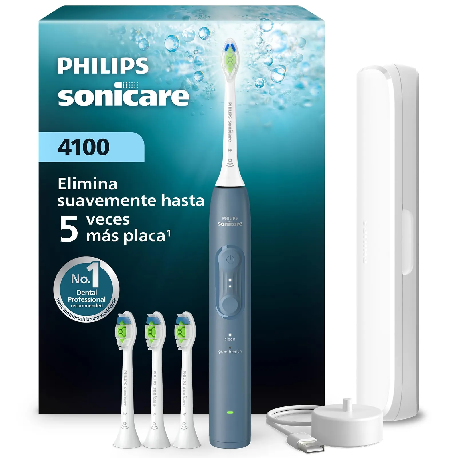 Cepillo Dental Eléctrico Philips Sonicare Serie 4100 HX4046/48 Azul Marino