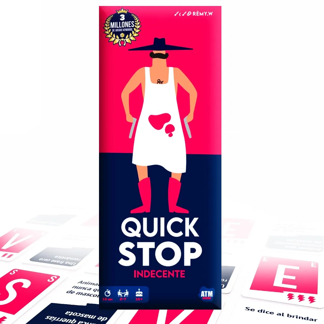 QuickStop Juego de Mesa Adultos y Familia +16 (2-7 Jugadores)