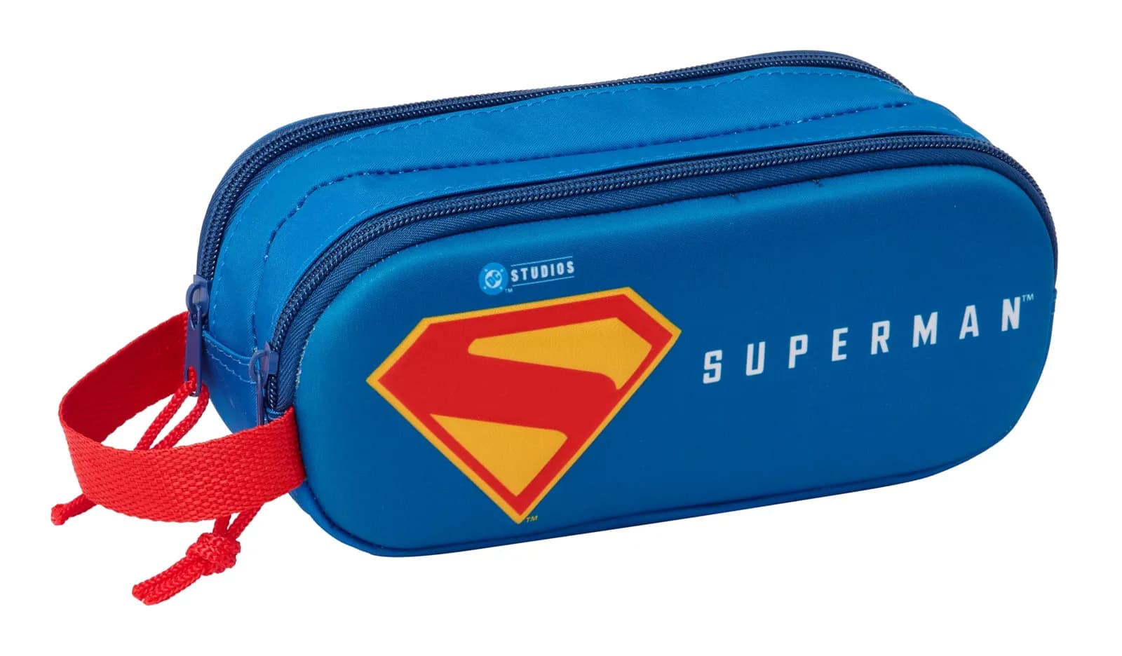 Safta Superman 3D Portatodo Doble: Estuche Escolar con 2 Compartimentos