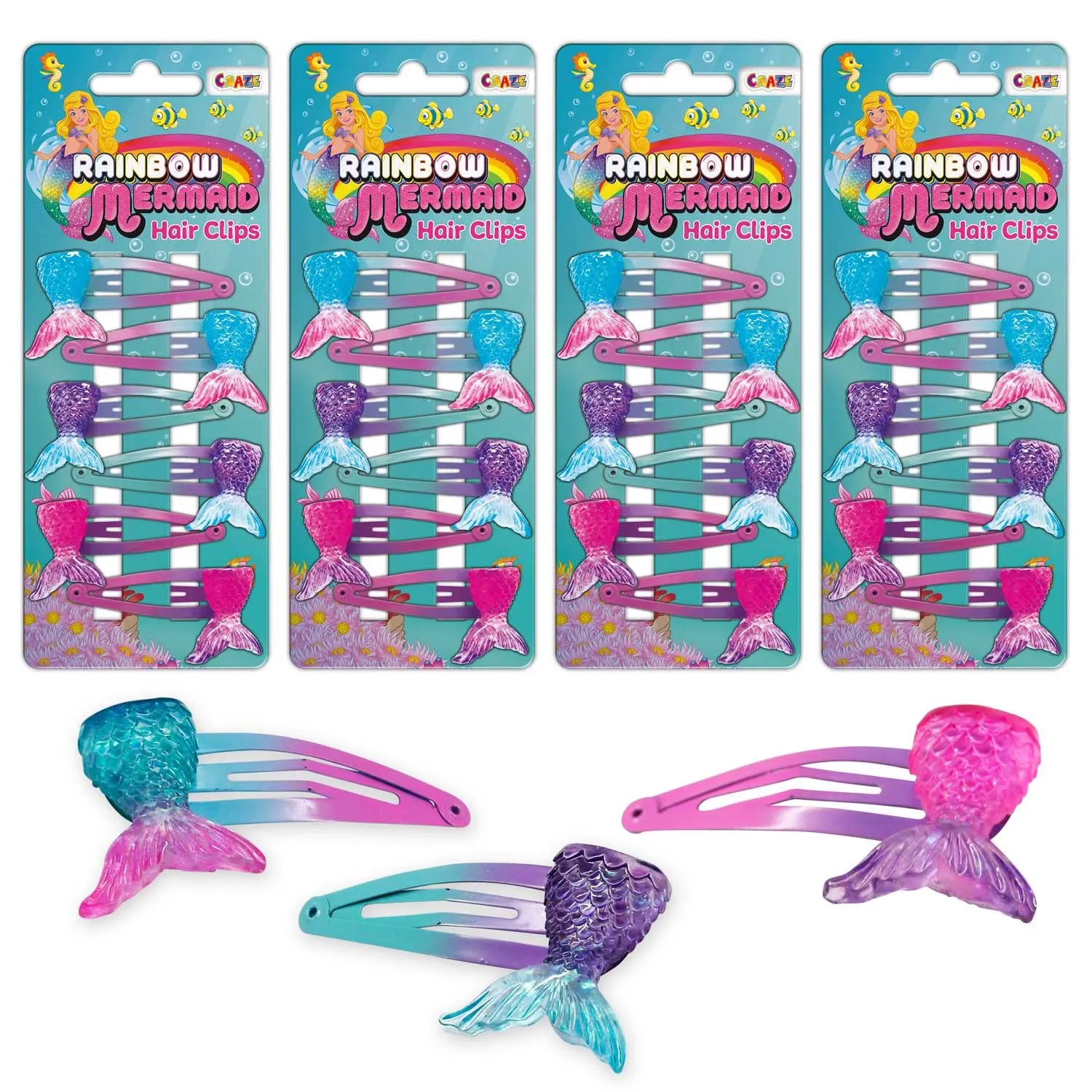 Pack 24 Horquillas Pelo Diseño Sirenas