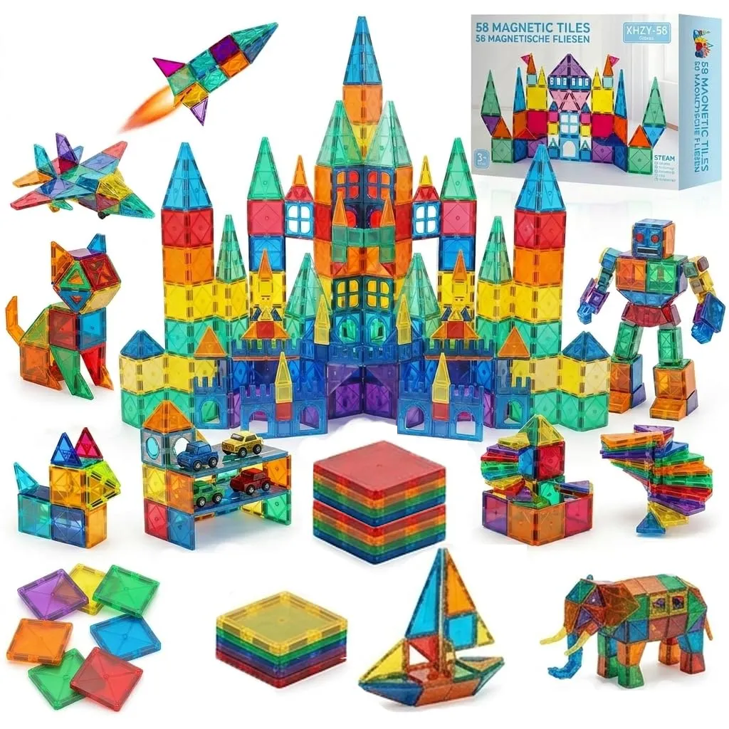 Set 58 Bloques Magnéticos de Construcción