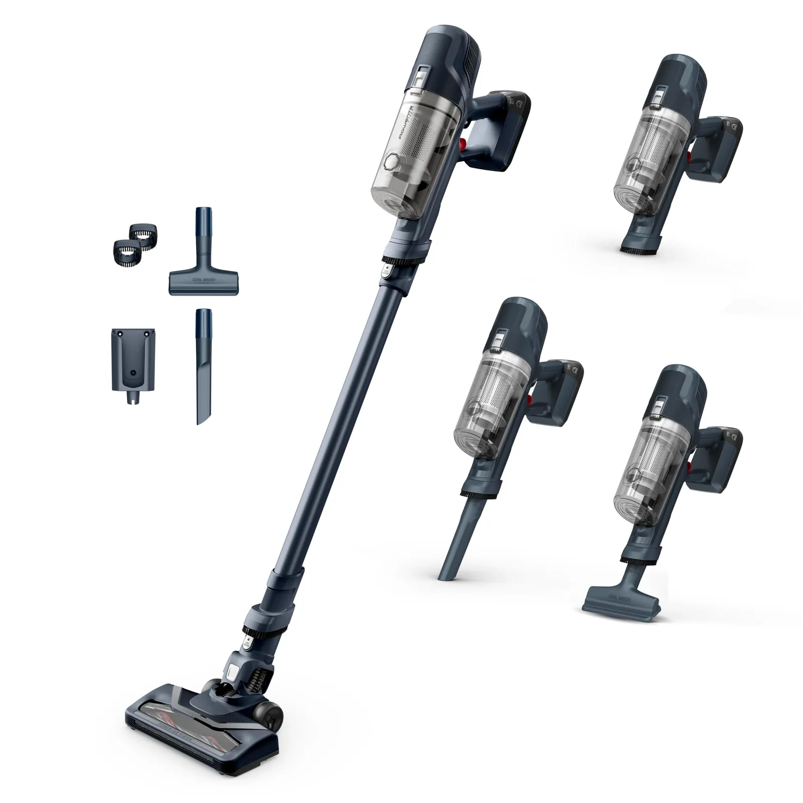 Rowenta XPert 6.60 Aspiradora Escoba Sin Cable 3 en 1, Batería Litio, 2 Velocidades, Azul Oscuro